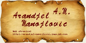 Aranđel Manojlović vizit kartica
